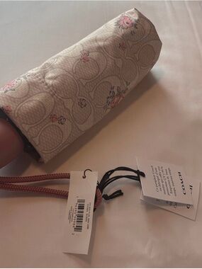 Coach Beige Floral Monogram Umbrella NWT
